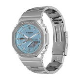 G-Shock GM-2110D – Ice Blue Dial | Full Stainless Steel Body
